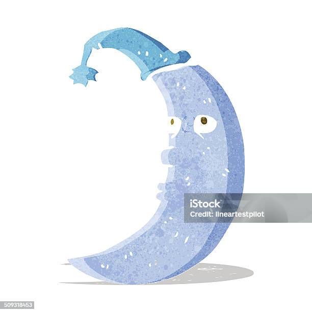 Sleepy Moon Comic Stock Vektor Art und mehr Bilder von Bizarr - Bizarr, ClipArt, Der Mann im Mond