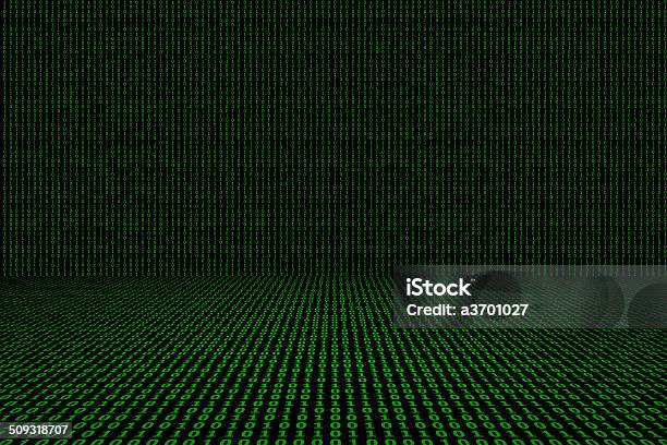 Binary Computer Code Green Background Stock Illustration - Download ...