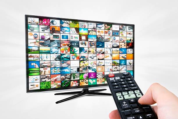 istock Widescreen high definition TV screen with video gallery. 509319101