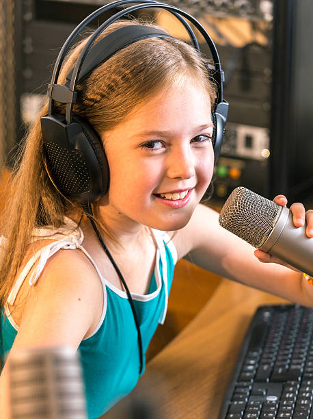 istock Cheerful radio host in live 509320963