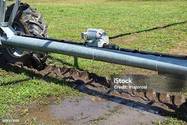 Agricultural Irrigation Machinery Stock Photo - Download Image Now - Agricultural Machinery, Agricultural Sprinkler, Agriculture