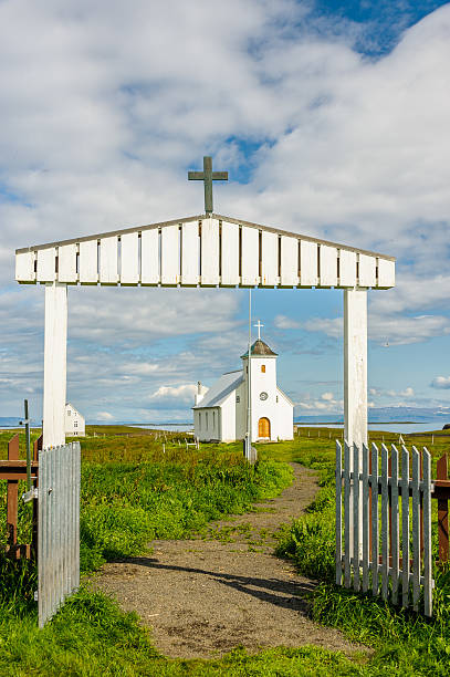 kościół flatey island - flatey zdjęcia i obrazy z banku zdjęć
