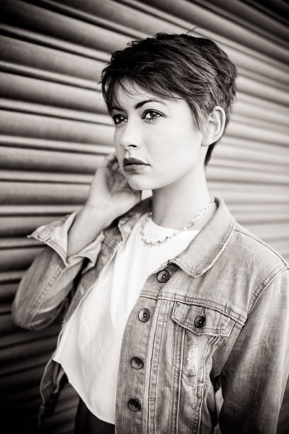 istock Young woman black and white 509323119