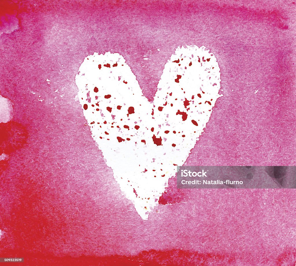 heart watercolor heart. hand made drawing Abstract stock illustration