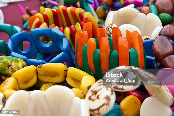 Tagua Jewelry Bracelets Stock Photo - Download Image Now - Art, Art And Craft, Bazaar Market