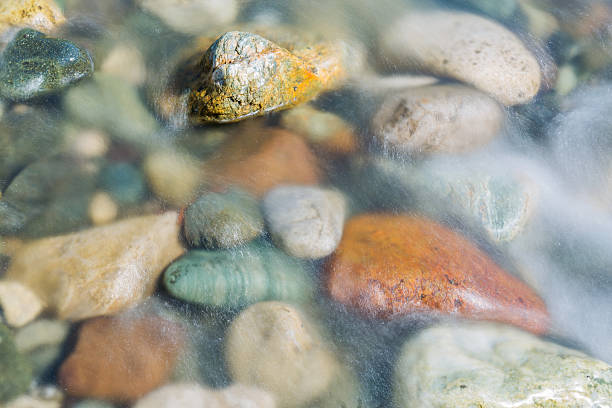 istock Pebble stones in the river water close up view, 509343862