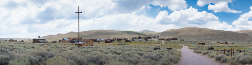 Panoram of Bodie Ghost town old mining village California