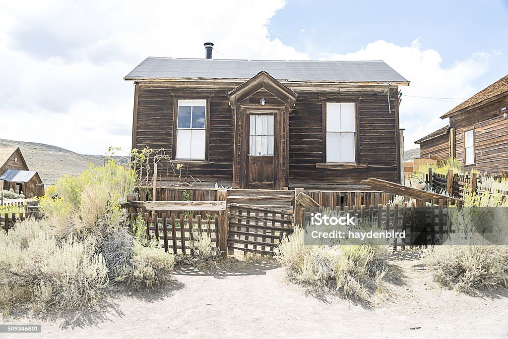 Wooden house in Bodie Ghost town old mining village california Abandoned Stock Photo