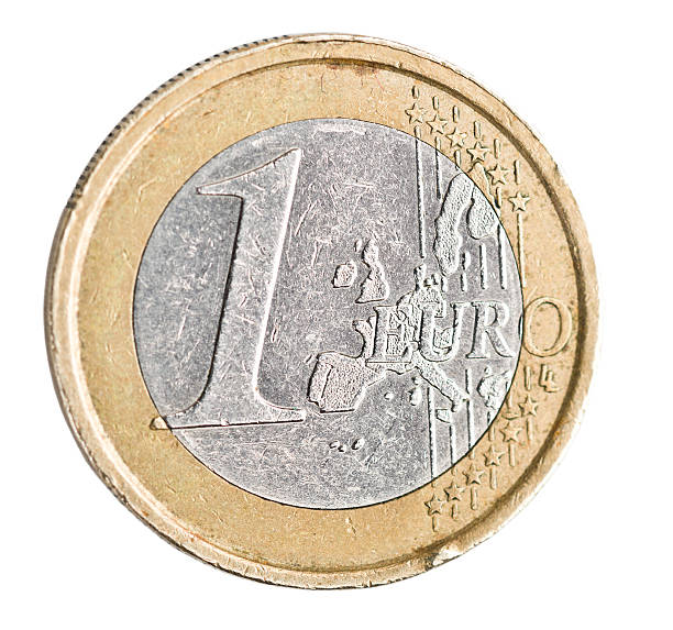 istock One euro coin on white 509350515