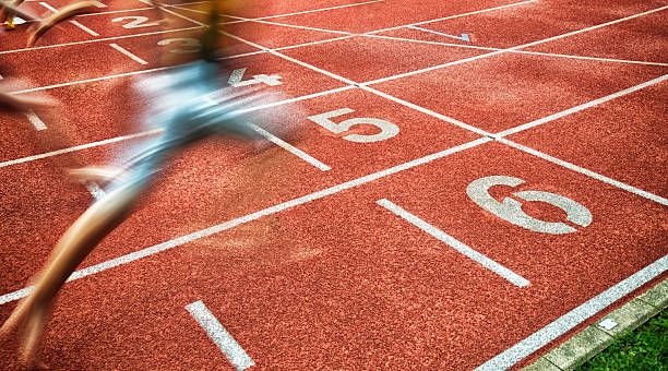 istock crossing the finish line as winner 509350743