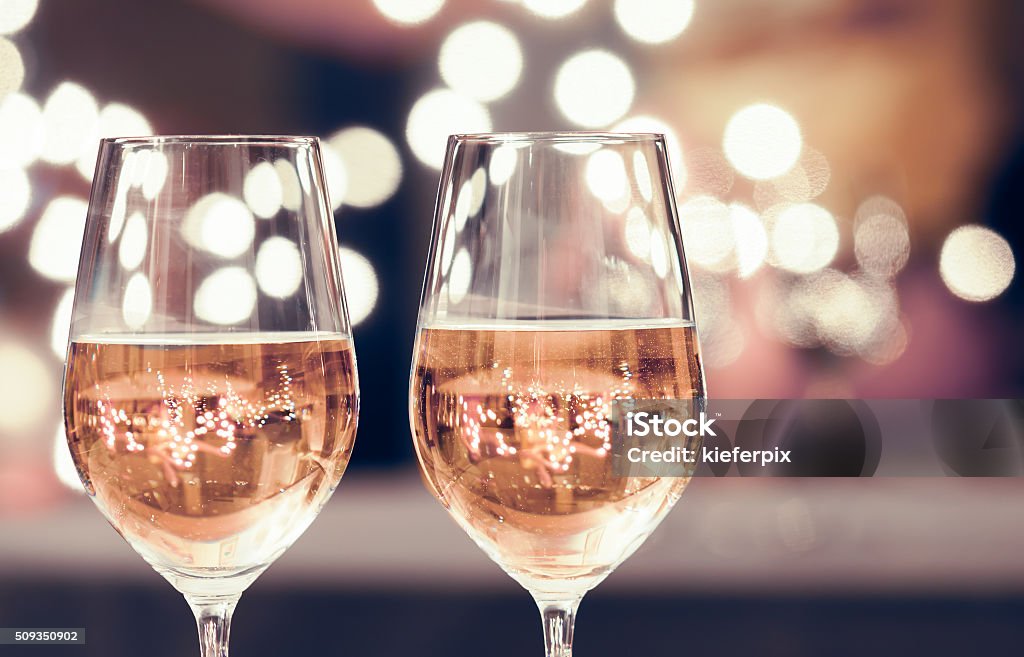 와인 앤 dine - 로열티 프리 분홍 포도주 스톡 사진