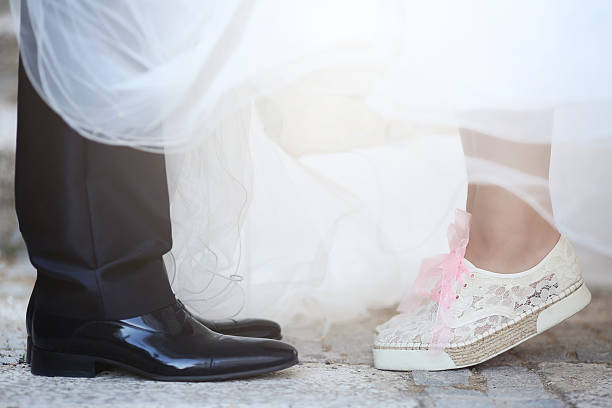 istock Feet of Wedding Couple 509352418