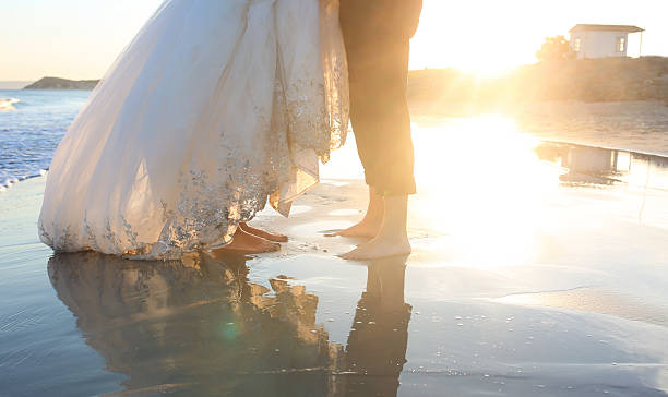 istock Feet of Wedding Couple 509352472