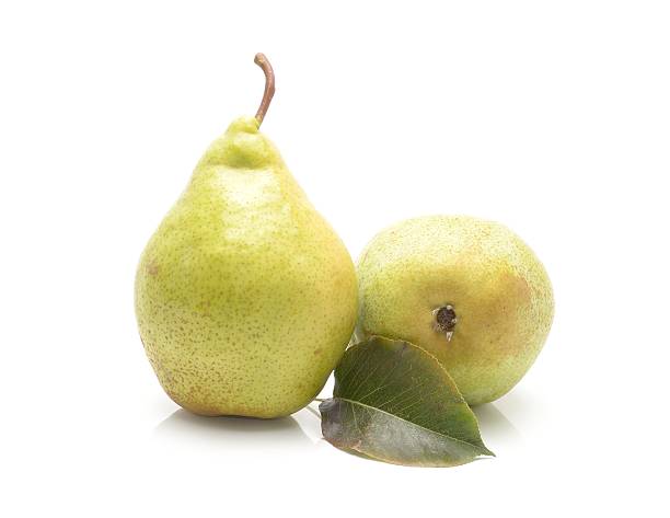 istock Ripe green pears isolated on white background 509360496