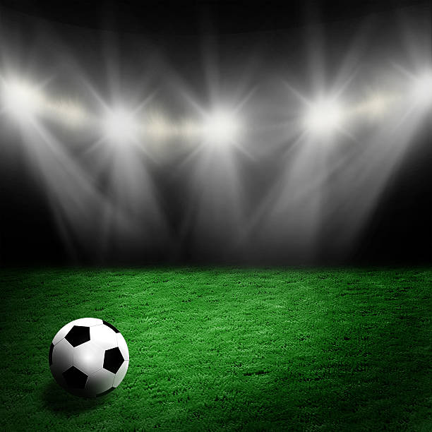 istock Soccer ball on the stadium lawn 509361618