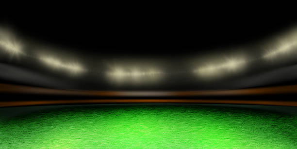istock Soccer ball on the stadium lawn 509361812