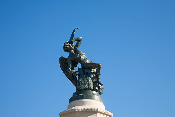 fallen statue de l'Ange de Madrid, Espagne - Photo