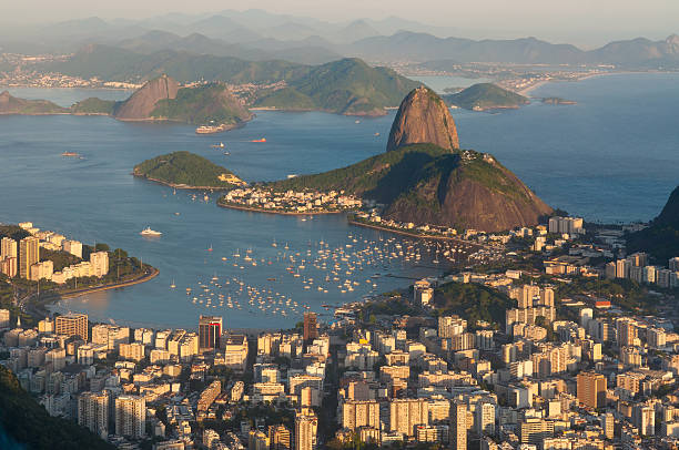 istock Rio de Janeiro Skyline with Sugarloaf Mountain at Sunset 509363696