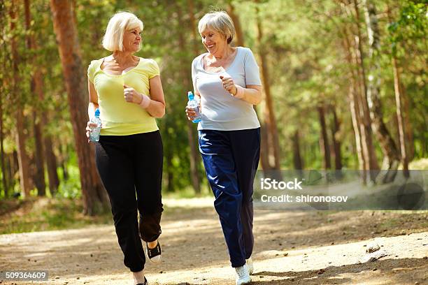 Recreation Stock Photo - Download Image Now - Senior Women, Jogging, Friendship