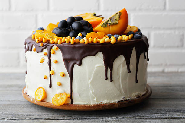 istock cake with fruits and cream 509366236
