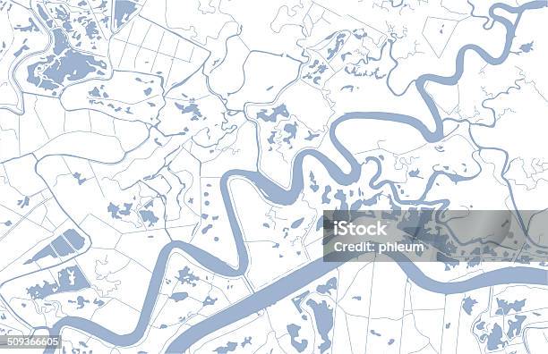 Ilustración de Mapa De La Vía Fluvial Intracostera y más Vectores Libres de Derechos de Canal - Corriente de agua - Canal - Corriente de agua, Abstracto, Diagrama