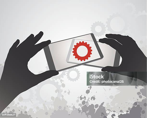 Solution Via Smartphone Stock Illustration - Download Image Now - Business, Equipment, Gear - Mechanism