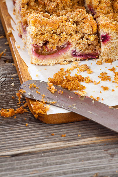istock Plum crumble cake with fresh fruits 509366635