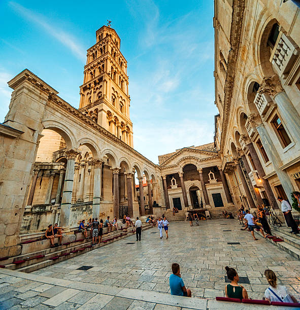 Peristil - town square in front of  st.Duje Cathedral, Split Peristil is Roman time town square in front of St.Duje Cathedral ( split croatia stock pictures, royalty-free photos & images