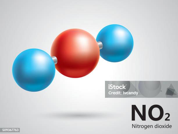 Ilustración de C Dióxido De Nitrógeno Modelo Molecular y más Vectores Libres de Derechos de Número 2 - Número 2, Abstracto, Ciencia