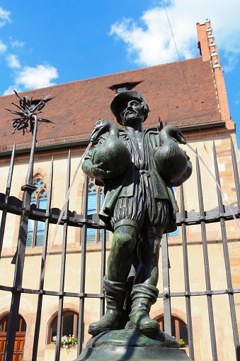 Nuremberg, Germany - September 11, 2015: The Goose Man's Fountain in Nuremberg, Germany