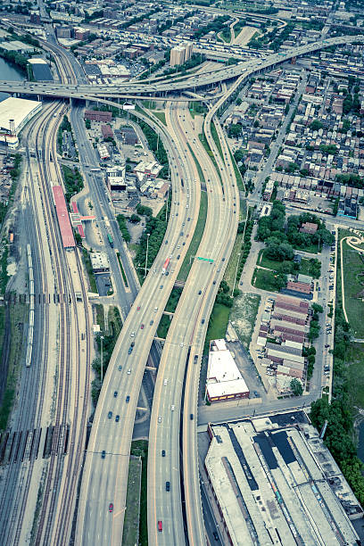 istock Aerial highway system - vintage look 509368519