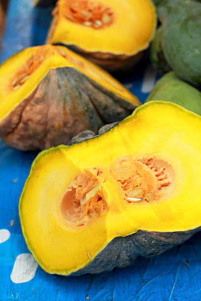 istock Fresh yellow pumpkin on the market 509368605