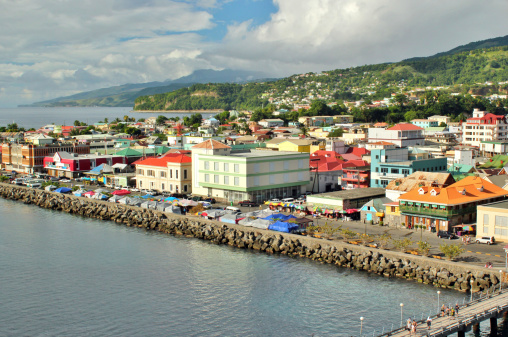 View of the beautiful island of Dominica in the Caribbean