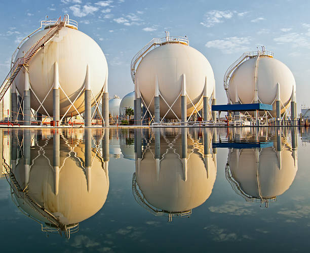 istock Petrochemical tanks at refinery 509368957