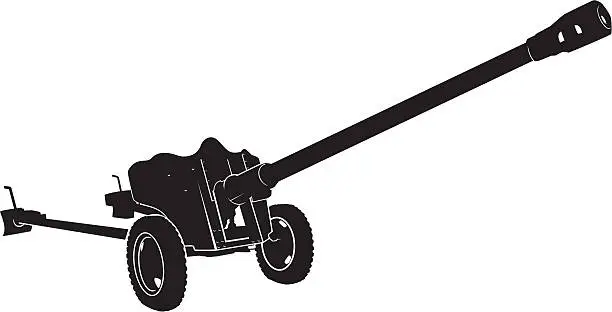 Vector illustration of anti-tank gun