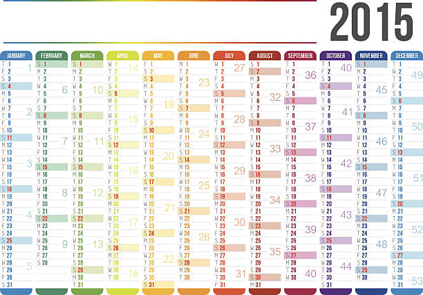 kalender 2015 - today englischer begriff stock-grafiken, -clipart, -cartoons und -symbole