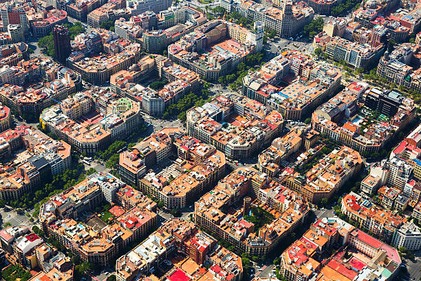 istock Aerial view  of  Eixample  district. Barcelona,  Spain 509389011