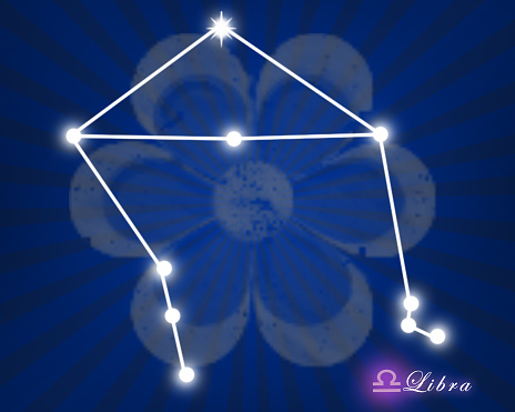 Constellation stars of Libra  with symbols