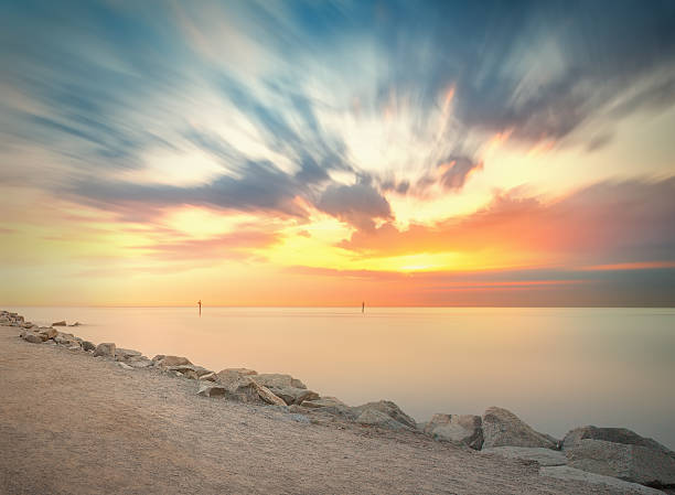 istock Barceloneta Beach in Barcelona at sunrise 509389979