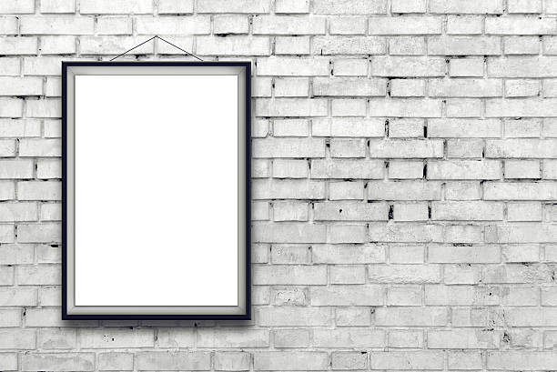istock Blank vertical painting poster in black frame 509390069