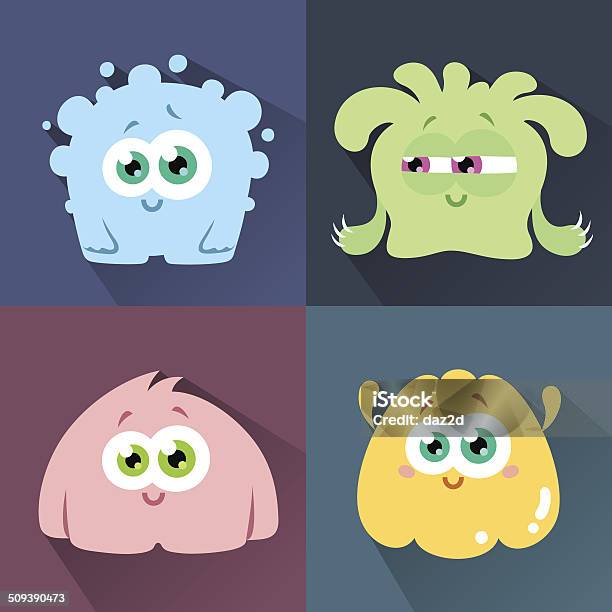 Cute Character Set Six Stock Illustration - Download Image Now - Characters, Gelatin Dessert, Mascot