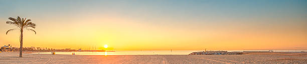 istock Barceloneta Beach in Barcelona at sunrise 509391049