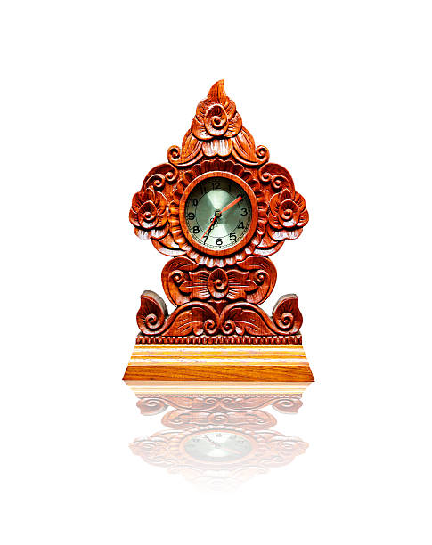 istock Vintage Wood Clock carve 509407452