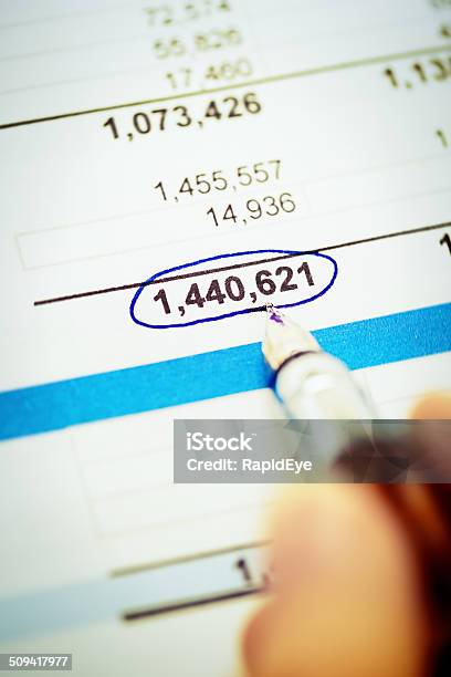 Koła Rysunek Ręka Z Pióra Na Dokumenty Finansowe - zdjęcia stockowe i więcej obrazów Arkusz kalkulacyjny - Arkusz kalkulacyjny, Czynność ruchowa, Dane finansowe