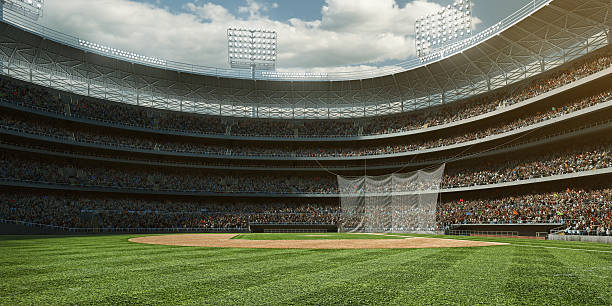 stadio di baseball - baseball stadium fan sport foto e immagini stock