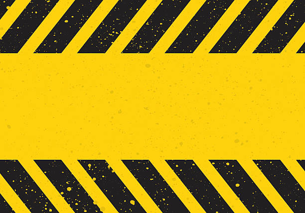 illustrations, cliparts, dessins animés et icônes de avertisseur de danger avec bandes - safety yellow road striped