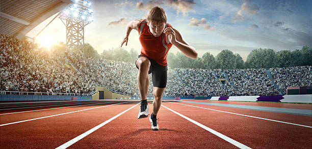 istock Male athlete sprinting 509419226