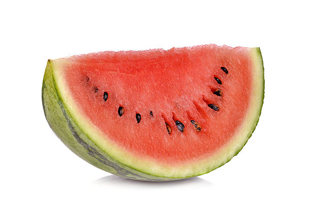 istock Sliced ripe watermelon isolated on white background 509420120