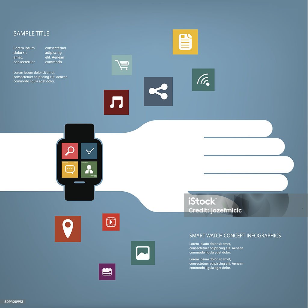 Smart Watch Concept Vector Infographics Stock Illustration - Download ...