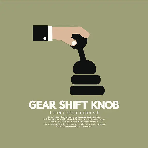 Vector illustration of Gear Shift Knob Vector Illustration